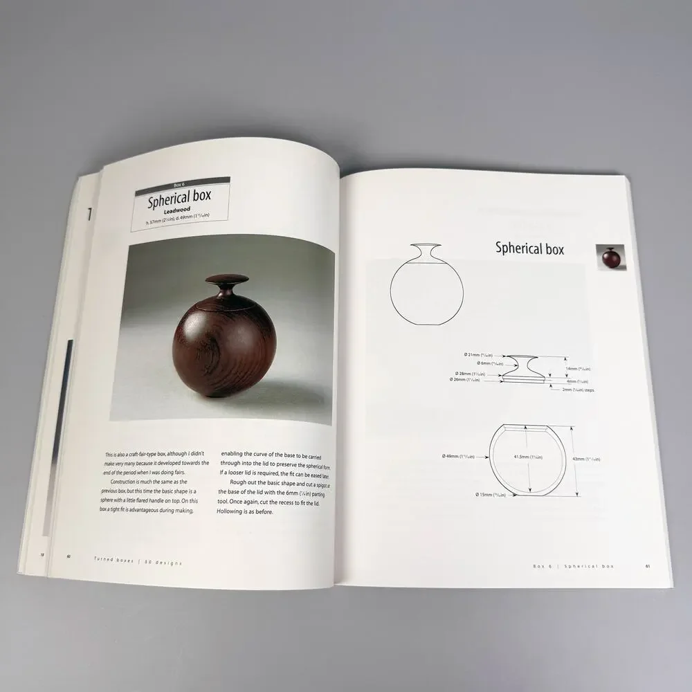 Turned Boxes 50 Designs by Chris Stott Softcover Book Woodturning